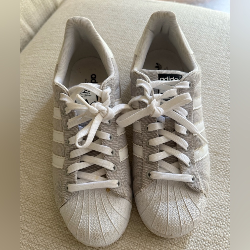 Adidas Classic SuperStar White and Gray Sneakers